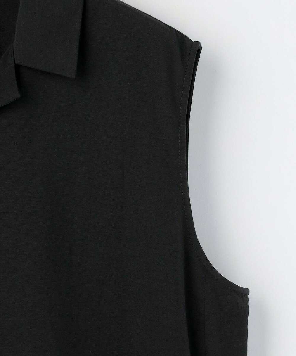 L'EQUIPE ナイロンコットンタンブラーワンピース ブラック