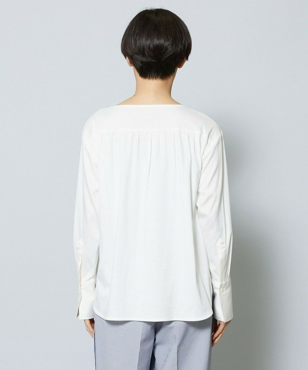 MOGA クリアスムースロングスリーブカットソー ホワイト