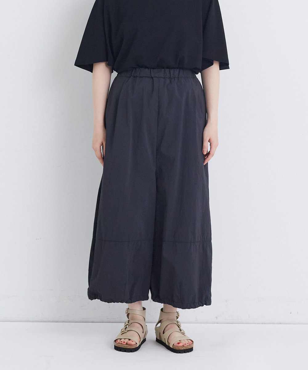 congés payés ADIEU TRISTESSE 【FAVE】ナイロンワイドサルエルパンツ ブラック