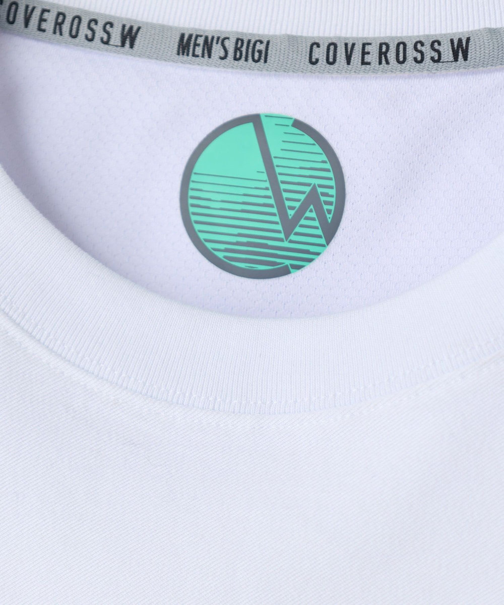 MEN'S BIGI Begin6月号掲載【COVEROSS W/カバロスダブル】別注 リカバリー半袖Tシャツ＜接触冷感/UVカット/遮熱/抗酸化作用＞ ホワイト