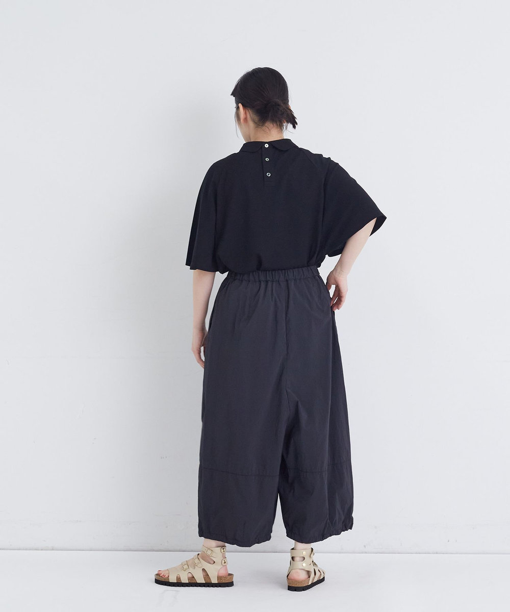 congés payés ADIEU TRISTESSE 【FAVE】ナイロンワイドサルエルパンツ ブラック