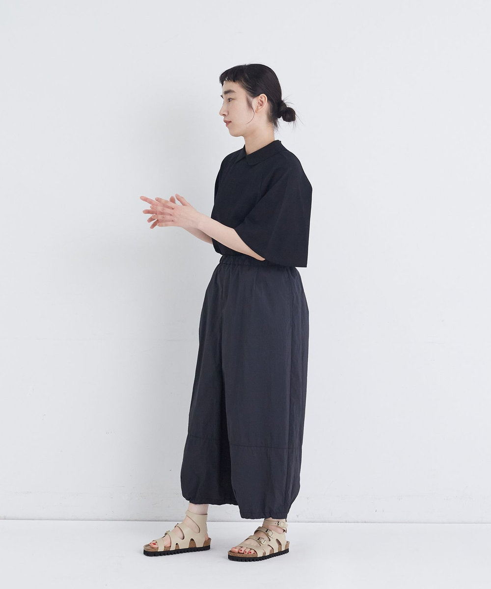 congés payés ADIEU TRISTESSE 【FAVE】ナイロンワイドサルエルパンツ ブラック