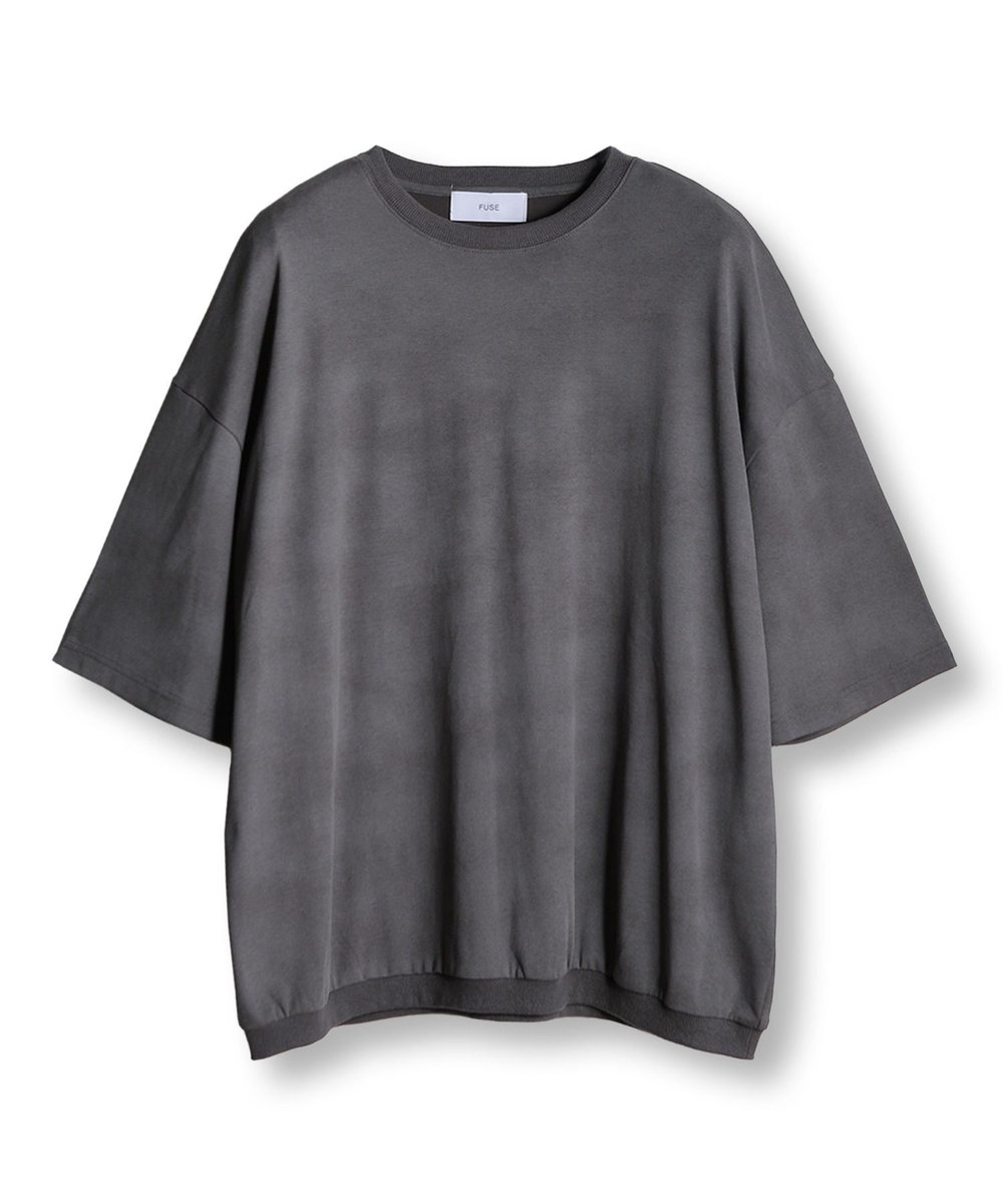 MEN'S BIGI ムラ染めプリントルーズフィットTEE グレー