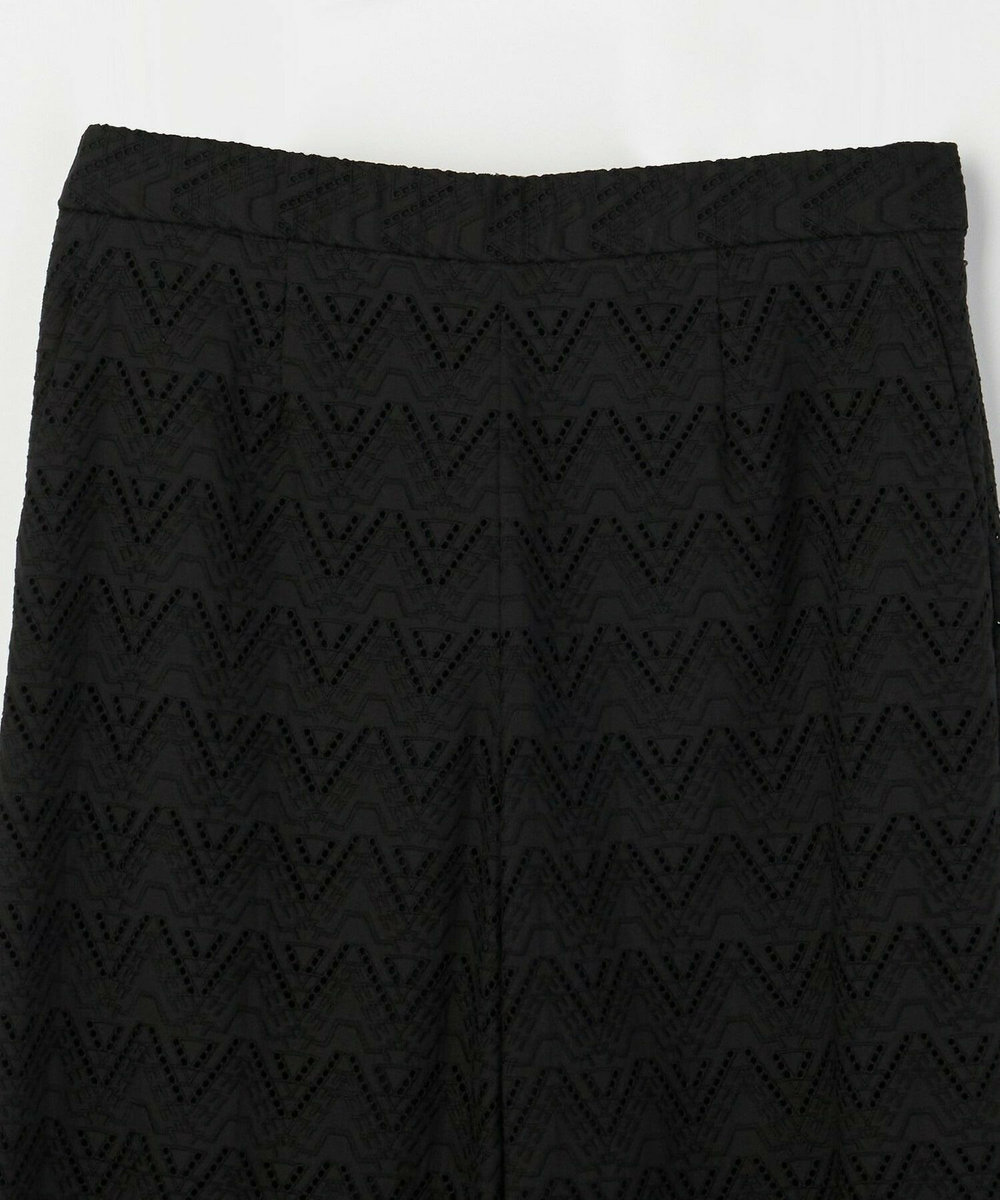 feerique Lサイズ（大きいサイズ） 【大きいサイズ】feerique コットンレースワイドパンツ ブラック