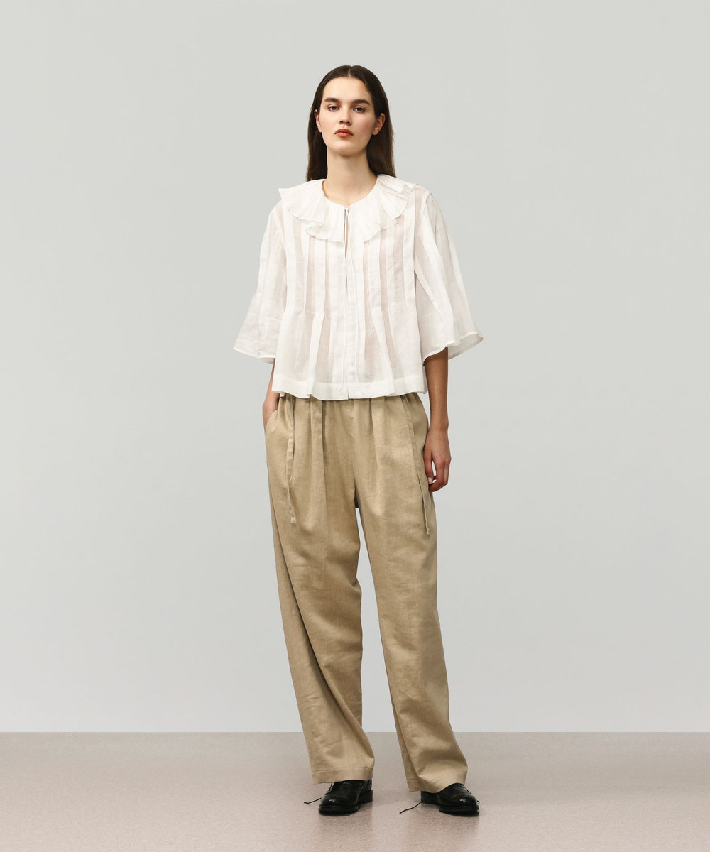 DÉPAREILLÉ VISCORSE LINEN PANTS / ヴィスコースリネンパンツ ベージュ