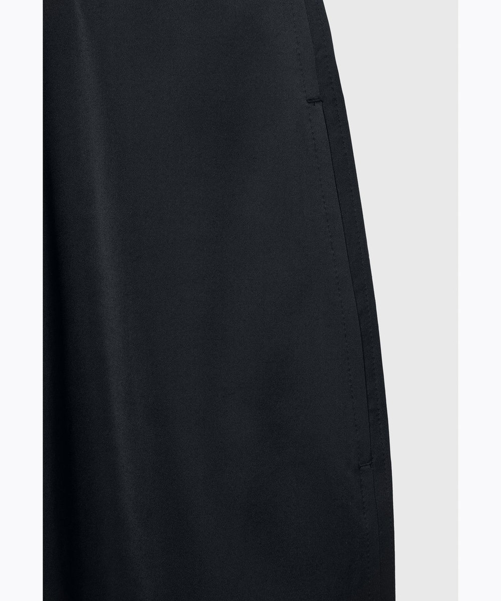 DÉPAREILLÉ WOOL VISCOSE SATIN JUMPER SKIRT / ウールヴィスコースサテンジャンパースカート ネイビー