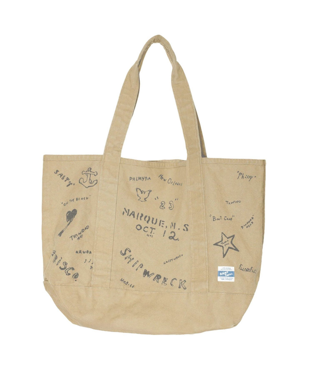 UNION STATION ARMY TWILL ToteBag_Print ベージュ