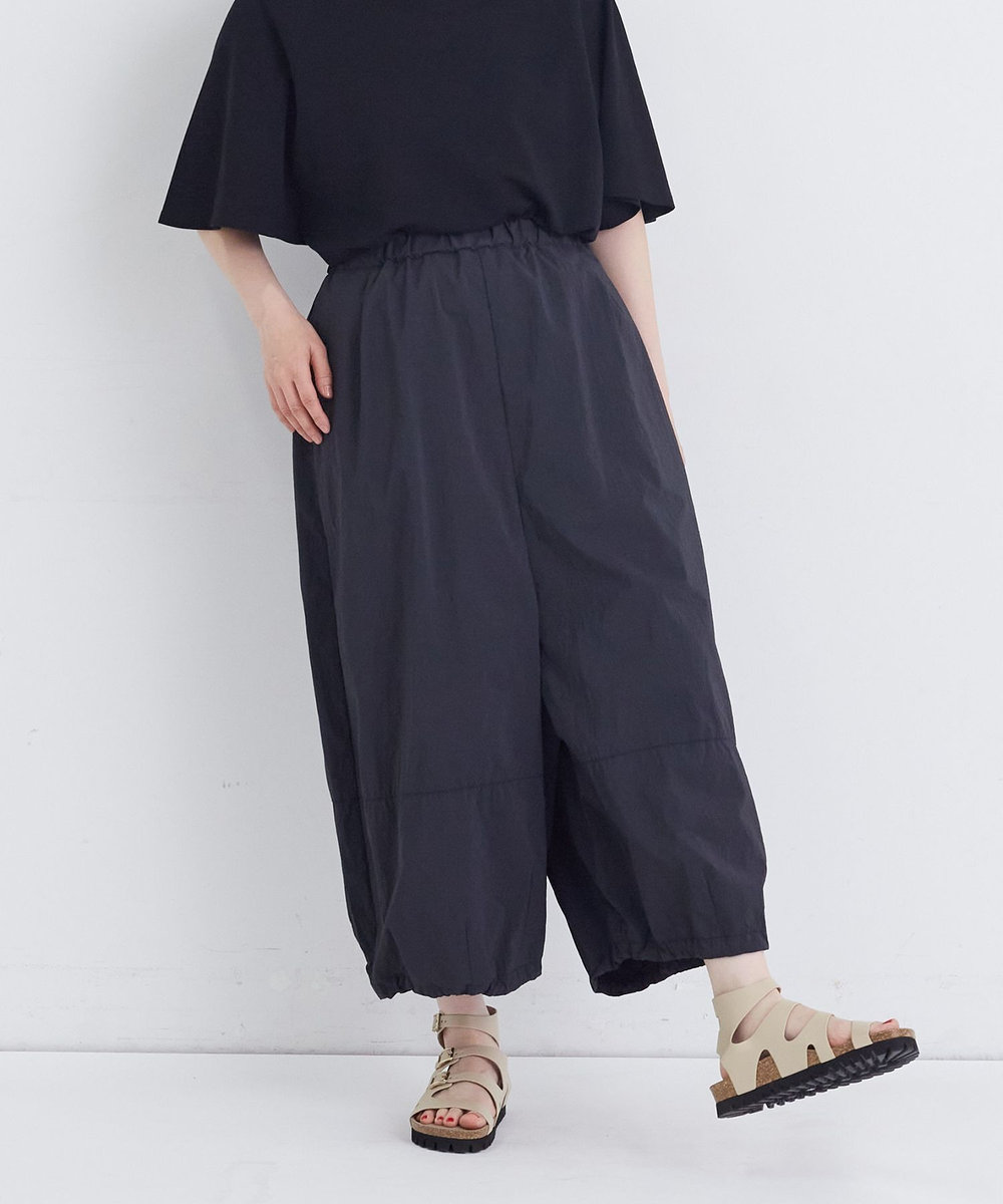 congés payés ADIEU TRISTESSE 【FAVE】ナイロンワイドサルエルパンツ ブラック