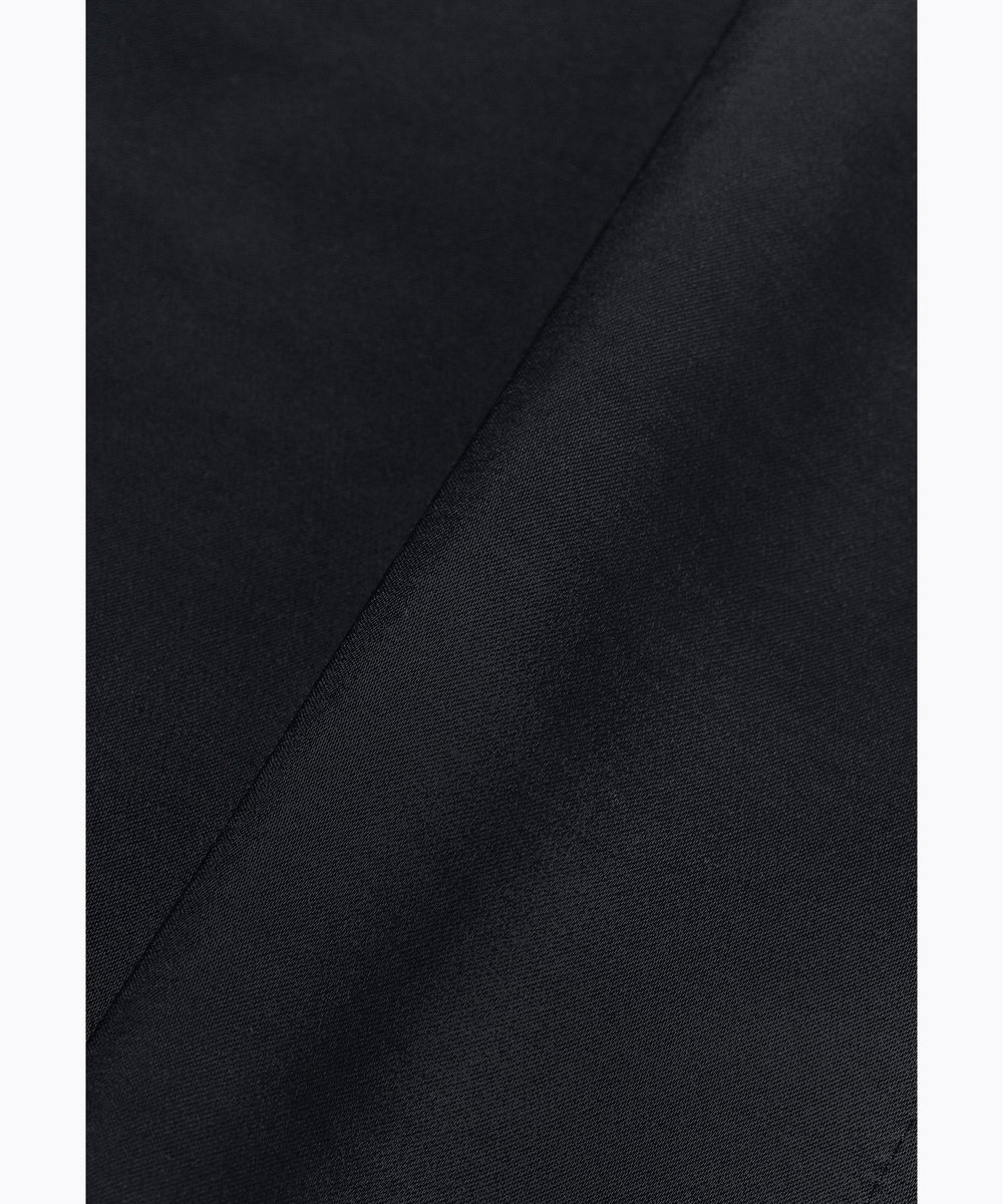 DÉPAREILLÉ WOOL VISCOSE SATIN JUMPER SKIRT / ウールヴィスコースサテンジャンパースカート ネイビー