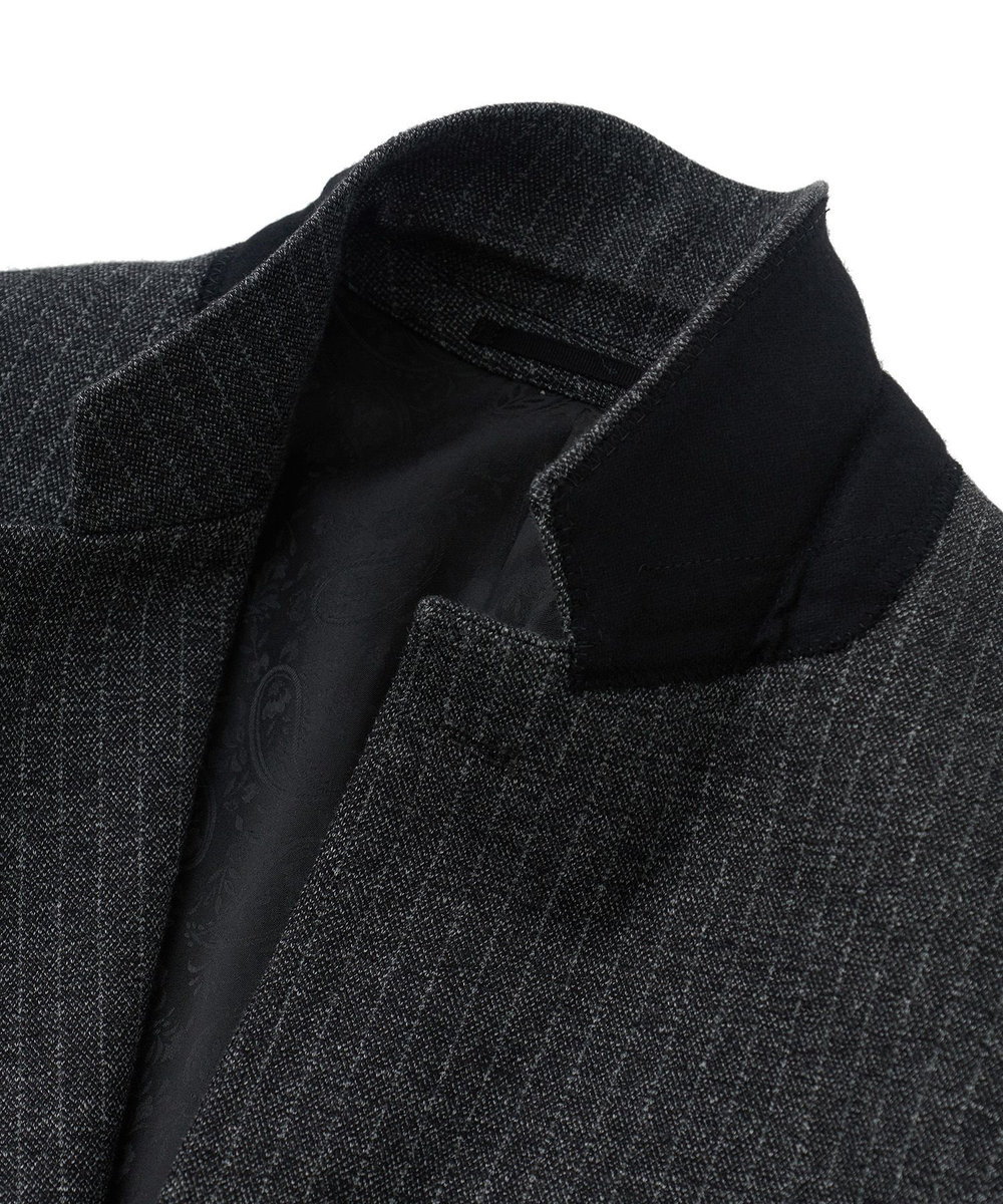 MEN'S BIGI ウール混ツイルジャージジャケット グレー系その他