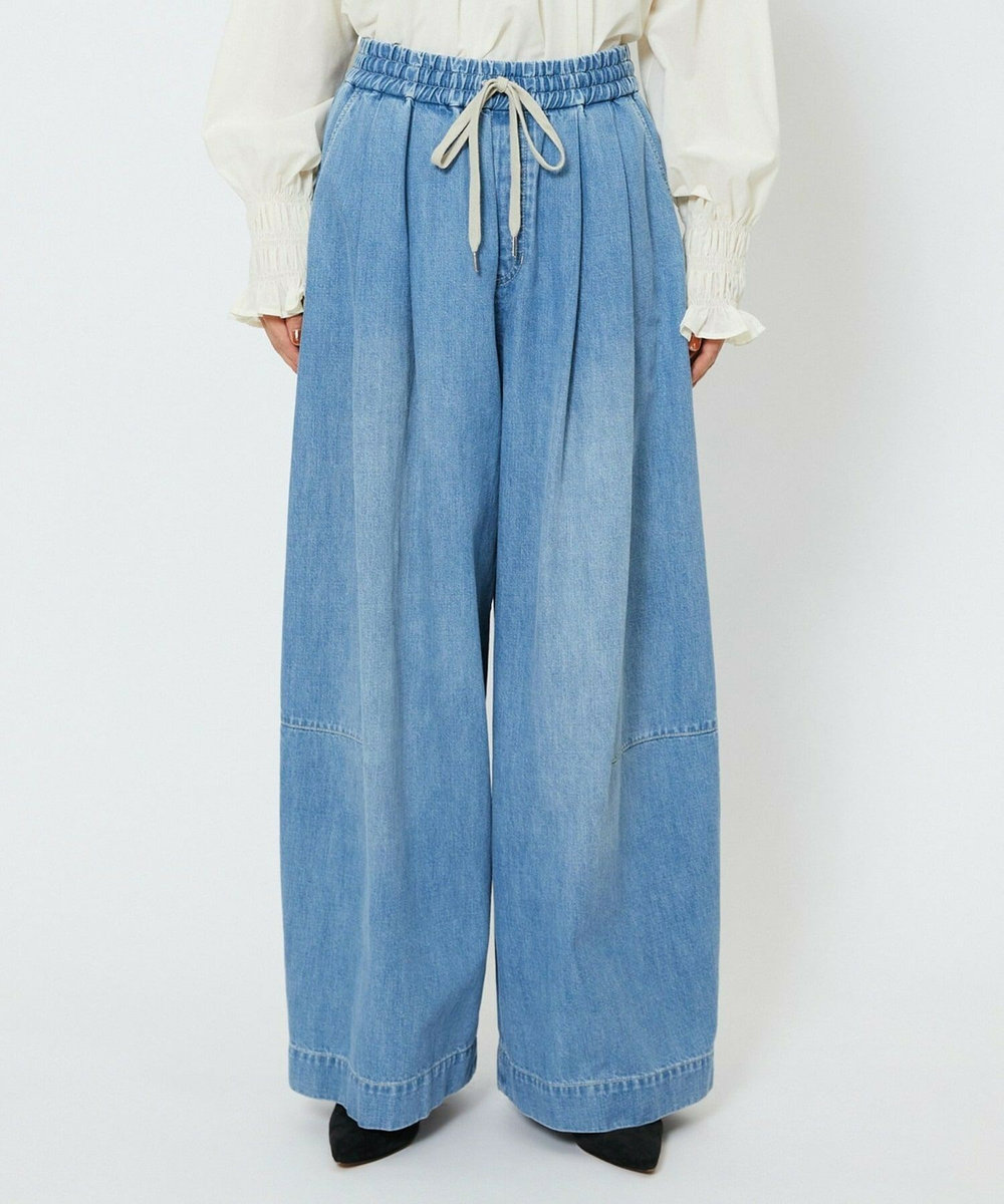 feerique feerique　デニムコクーンシルエットワイドパンツ ブルー