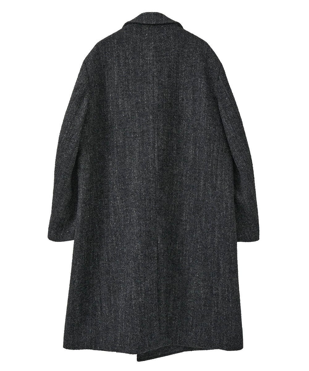 MEN'S BIGI ヴィンテージツイードダブルブレステッドコート グレー