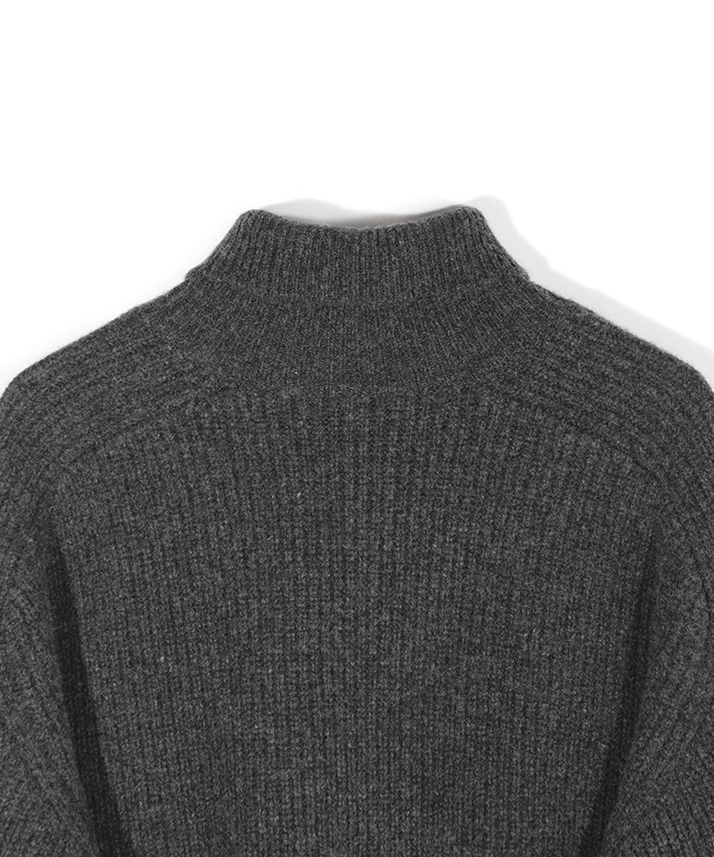 MEN'S BIGI 【50th Anniv . 菊池武夫】5G TURTLENECK KNIT チャコールグレー