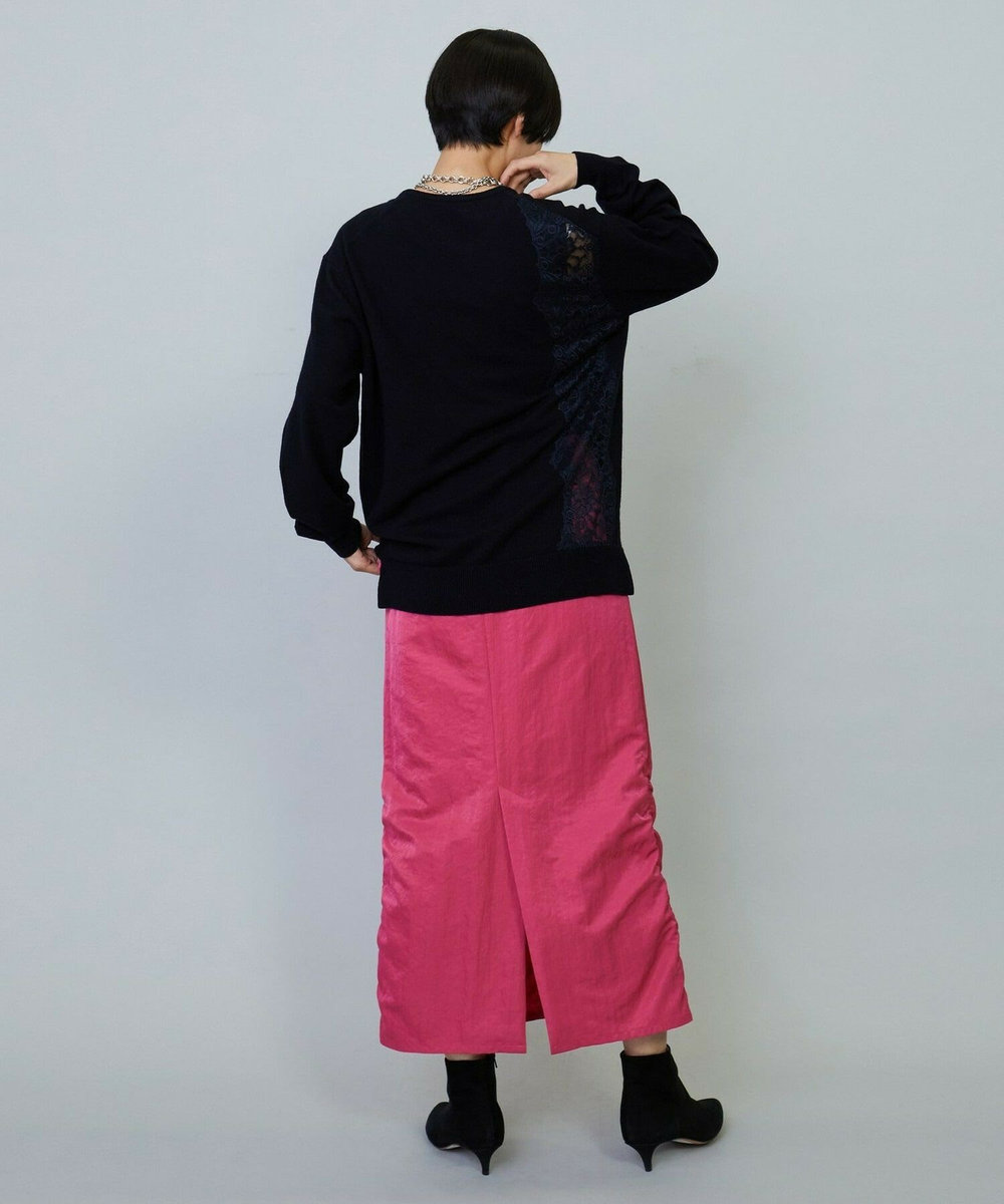 MOGA ナイロンタフタIラインスカート ピンク