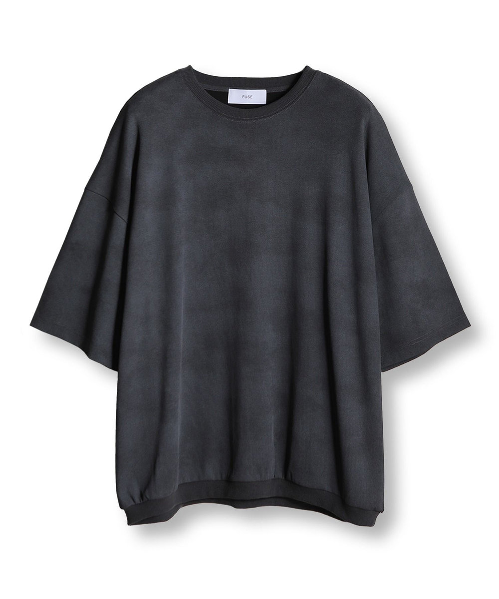 MEN'S BIGI ムラ染めプリントルーズフィットTEE ブラック