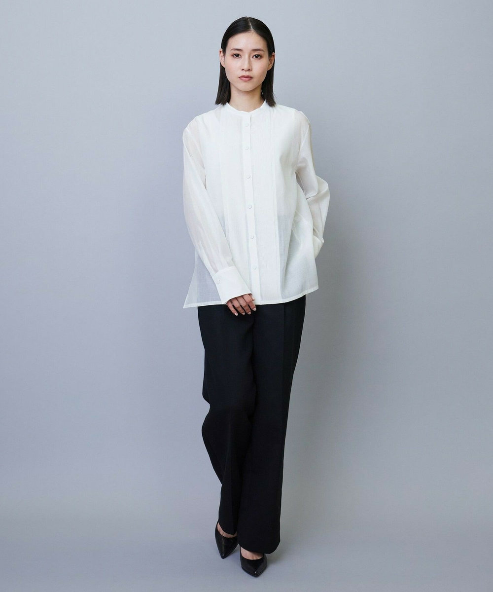 L'EQUIPE COUTURIER コットンシルクシャツ オフホワイト