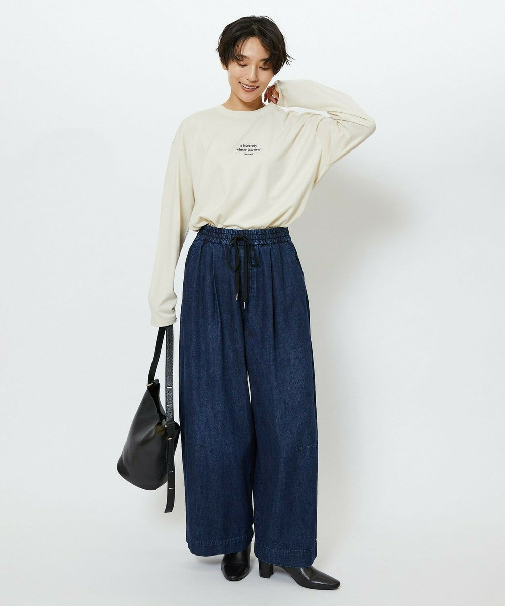 feerique feerique　デニムコクーンシルエットワイドパンツ ネイビー
