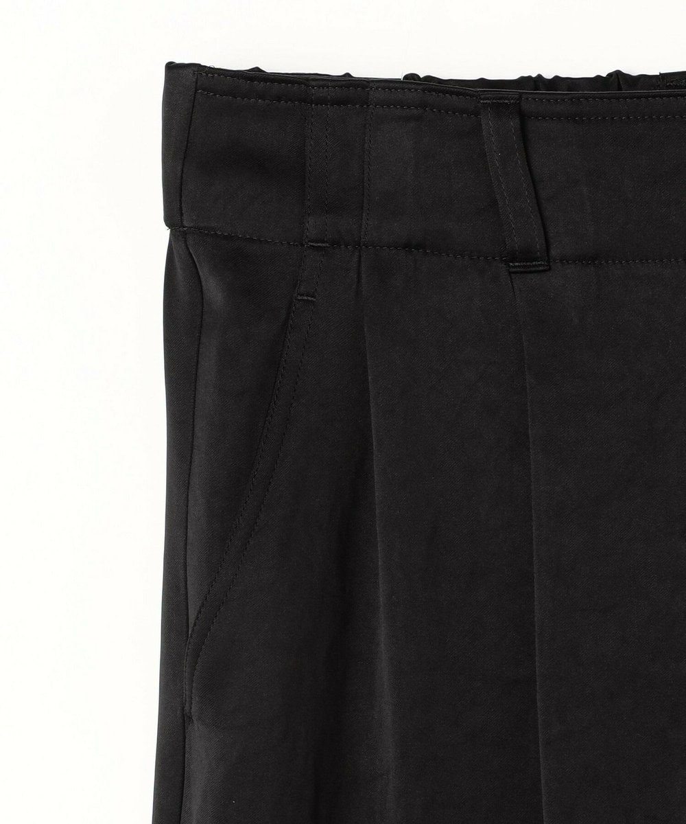 L'EQUIPE アセテートダブルサテンパンツ ブラック