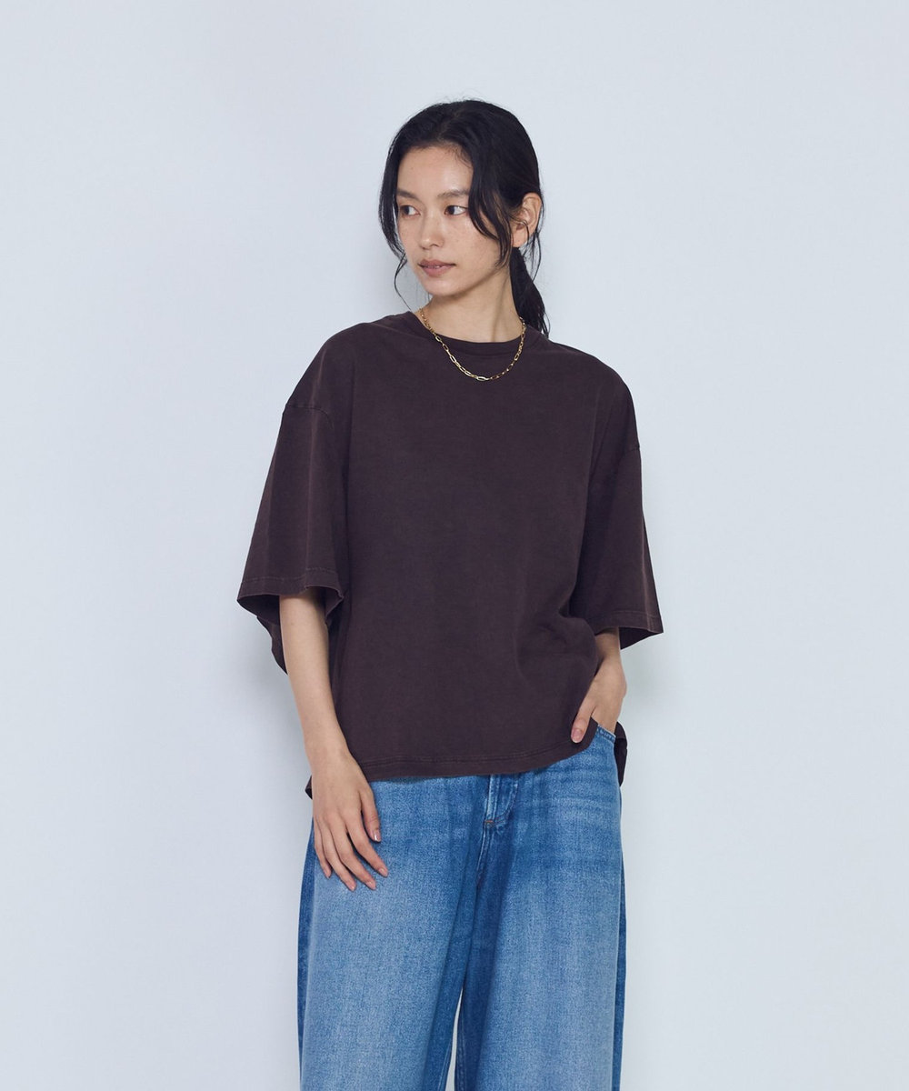 1er Arrondissement ＜AGOLDE （エーゴールドイー）＞"THEO"Tシャツ ブラウン