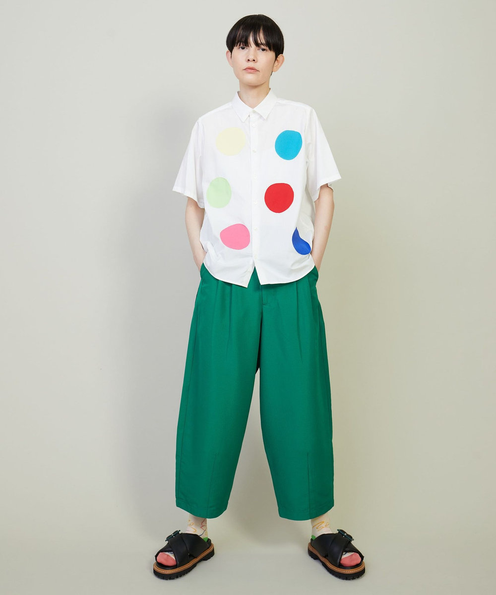 FRAPBOIS ワッフルーザー テーパードパンツ グリーン