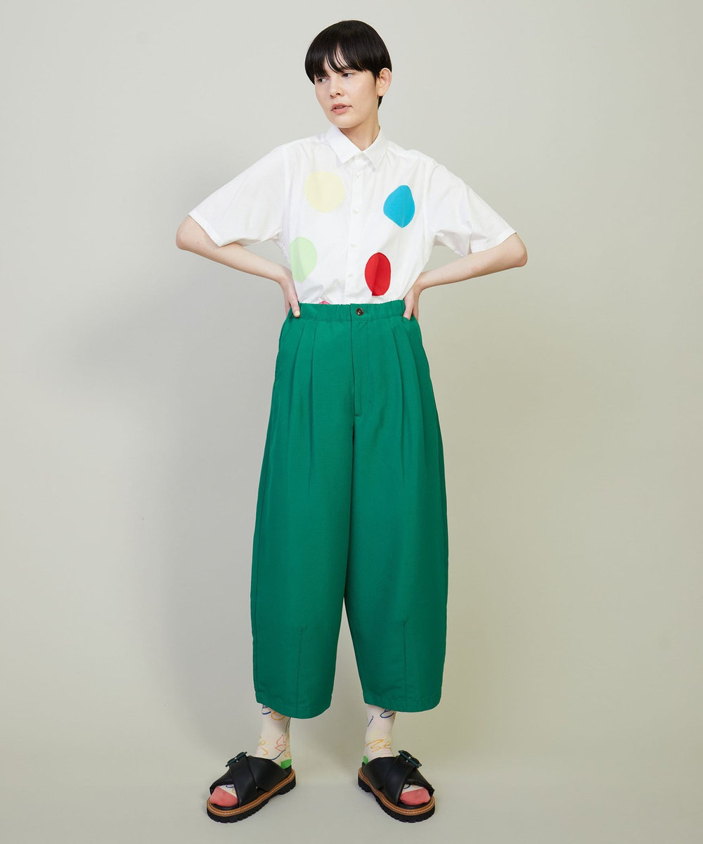 FRAPBOIS ワッフルーザー テーパードパンツ グリーン