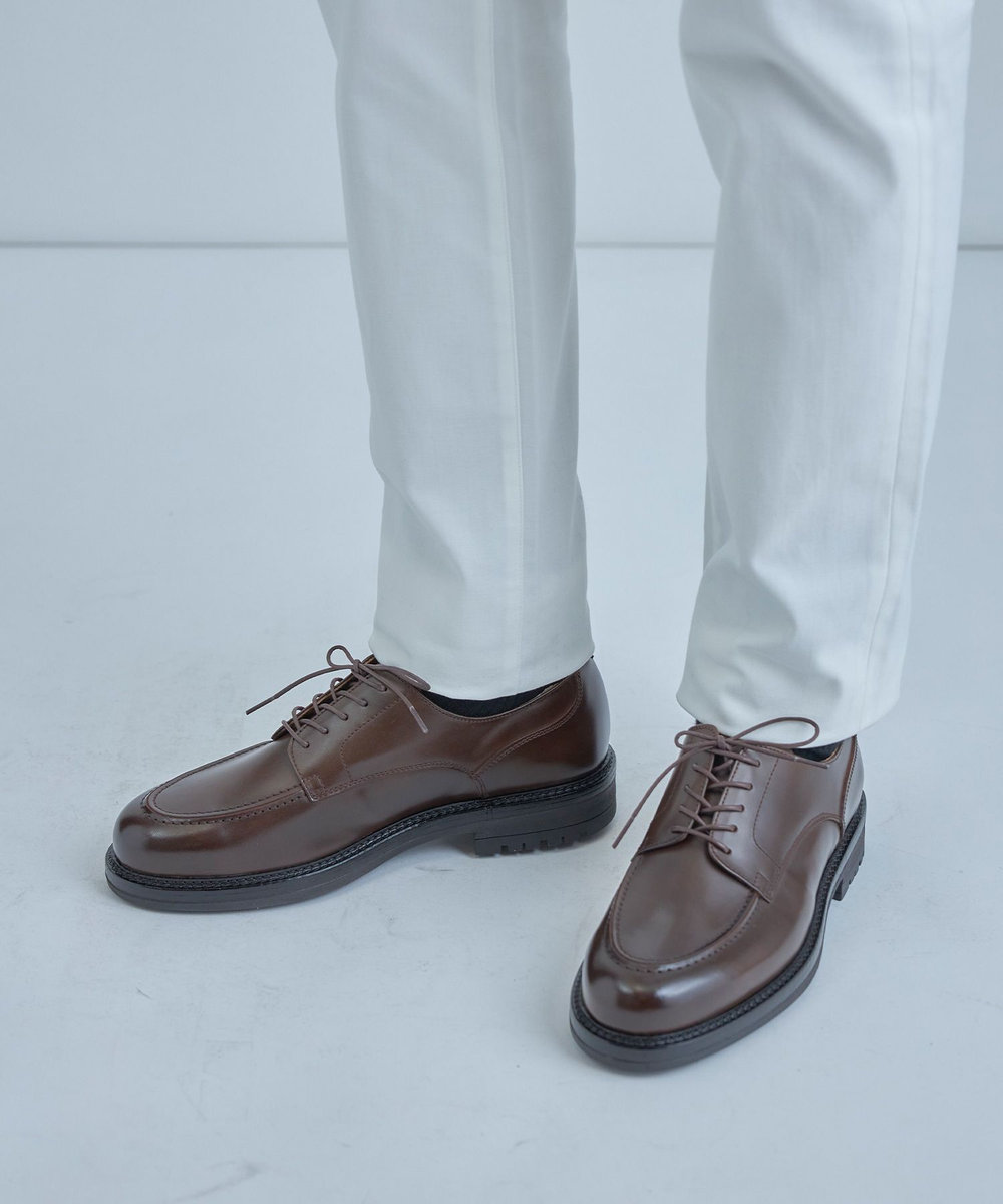 MEN'S BIGI Uチップレザーシューズ ダークブラウン