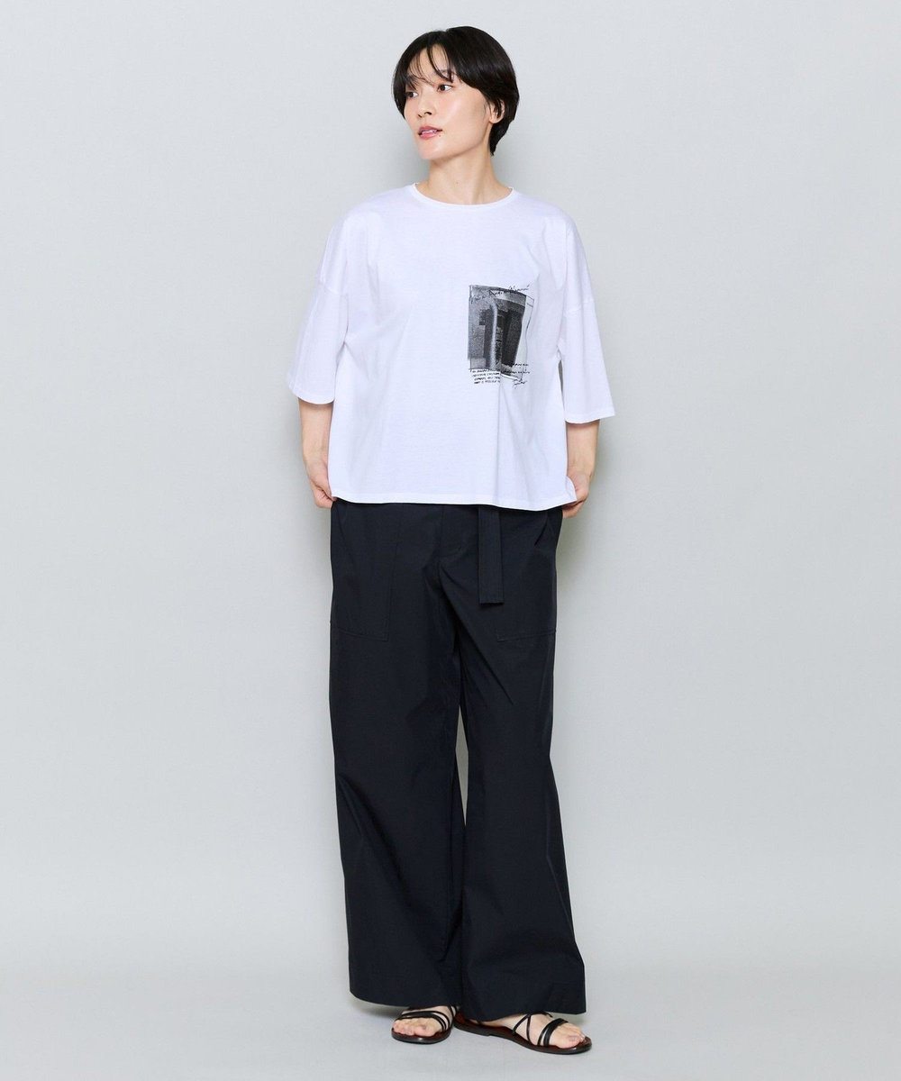 MOGA ハイゲージ天竺フォトプリントTシャツ ホワイト