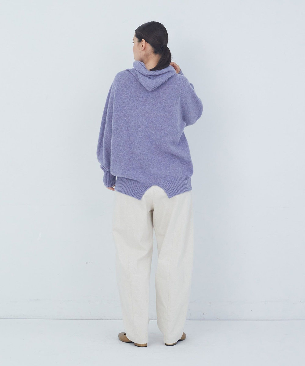ADIEU TRISTESSE ウールカシミヤドルマンスリーブフーディ パープル