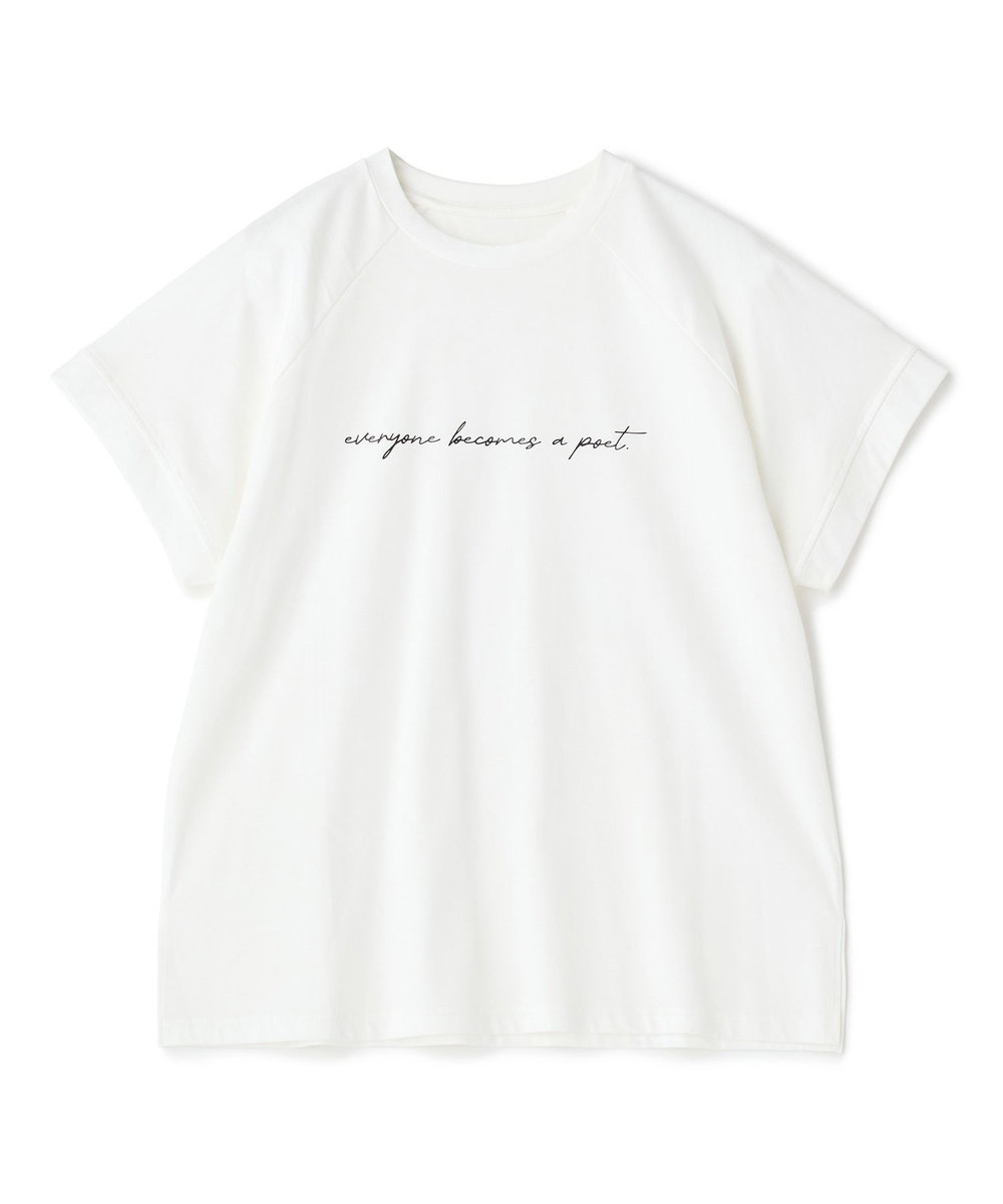 NOWADAYS ドライタッチコットンロゴＴシャツ ホワイト