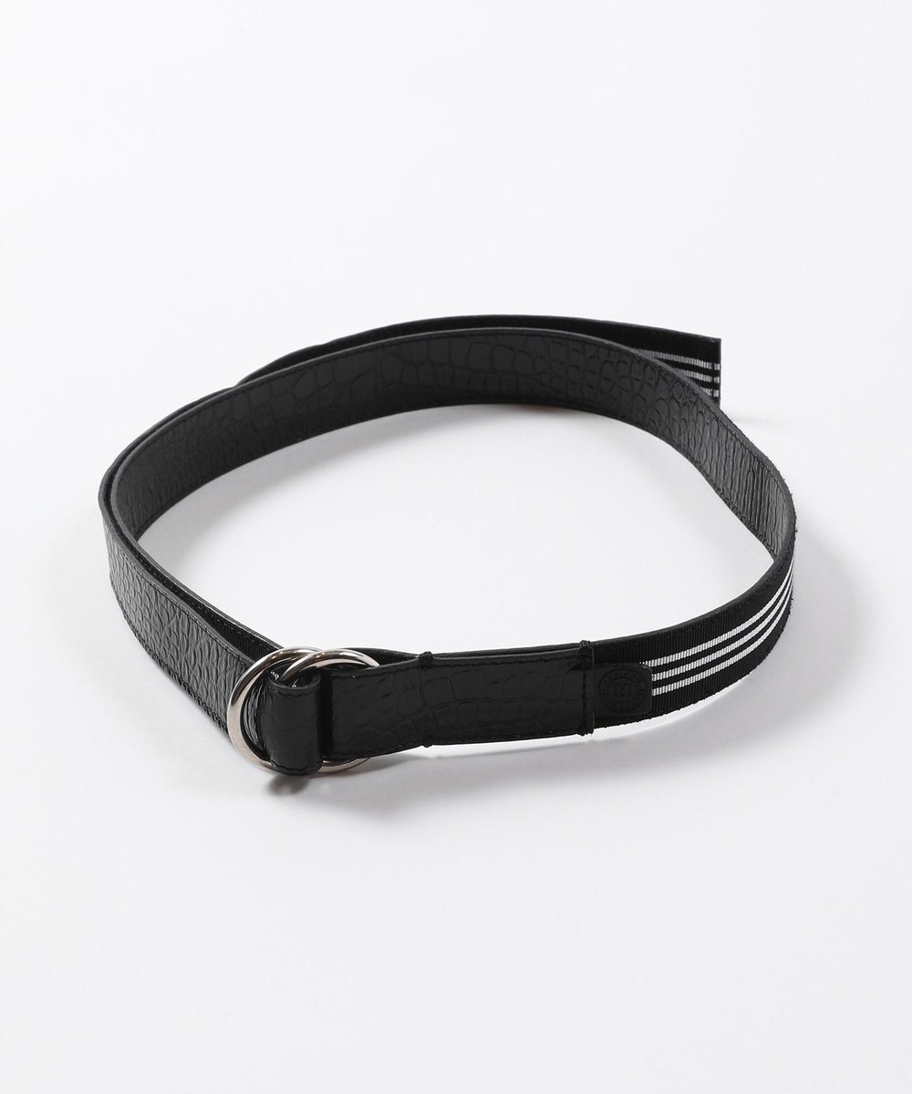 MEN'S BIGI 【ADRIANO MENEGHETTI（アドリアーノメネゲッティ）】ダブルリングリバーシブルリボンベルト ブラック