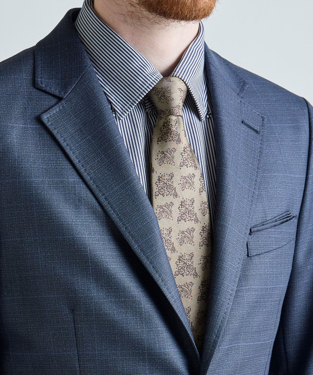 MEN'S BIGI 【TIE YOUR TIE /タイユアタイ】フローラル柄ネクタイ ベージュ系その他