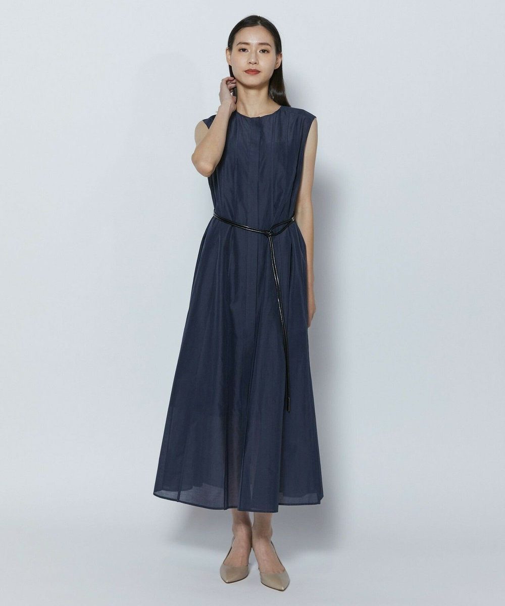 L'EQUIPE COUTURIER C/SEオーガンジーワンピース ネイビー