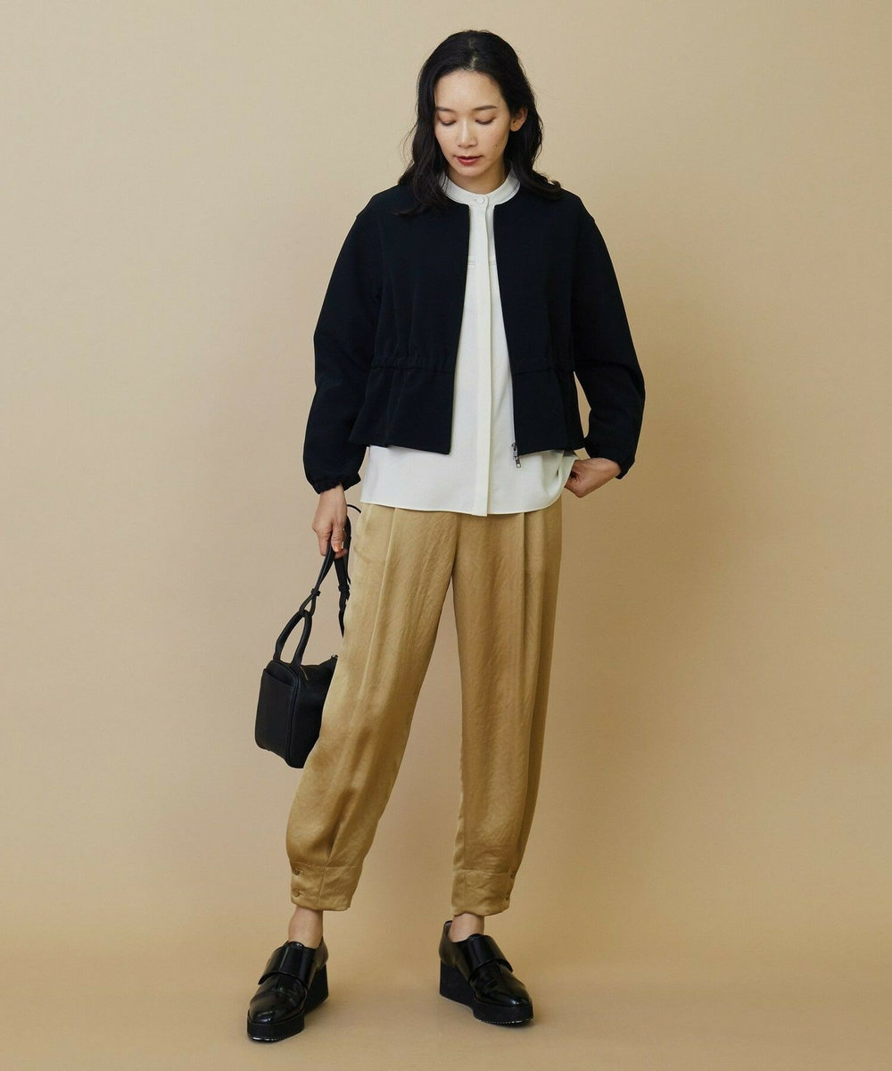 L'EQUIPE アセテートダブルサテンパンツ キャメル