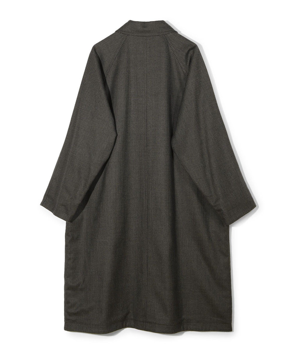 MEN'S BIGI 【50th Anniv . 中田 慎介】 COTTON TWILL x WOOL HOUND'S TOOTH REVERSIBLE COAT ブラウン