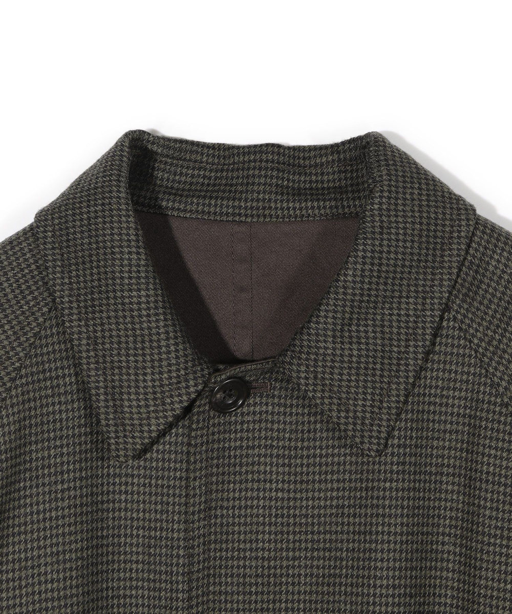 MEN'S BIGI 【50th Anniv . 中田 慎介】 COTTON TWILL x WOOL HOUND'S TOOTH REVERSIBLE COAT ブラウン