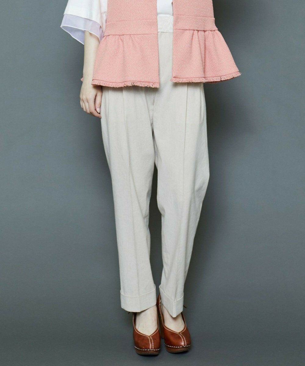 MOGA Collection [MOGA Collection]綿麻ナチュラストレッチパンツ キナリ