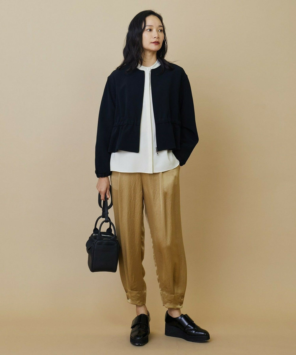 L'EQUIPE アセテートダブルサテンパンツ キャメル