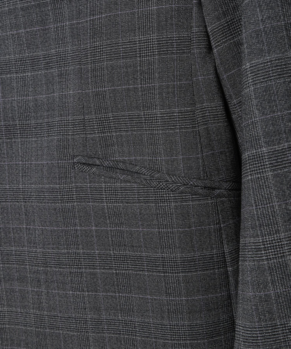 MEN'S BIGI ウールメランジグレンチェックスーツ＜セットアップ＞ グレー