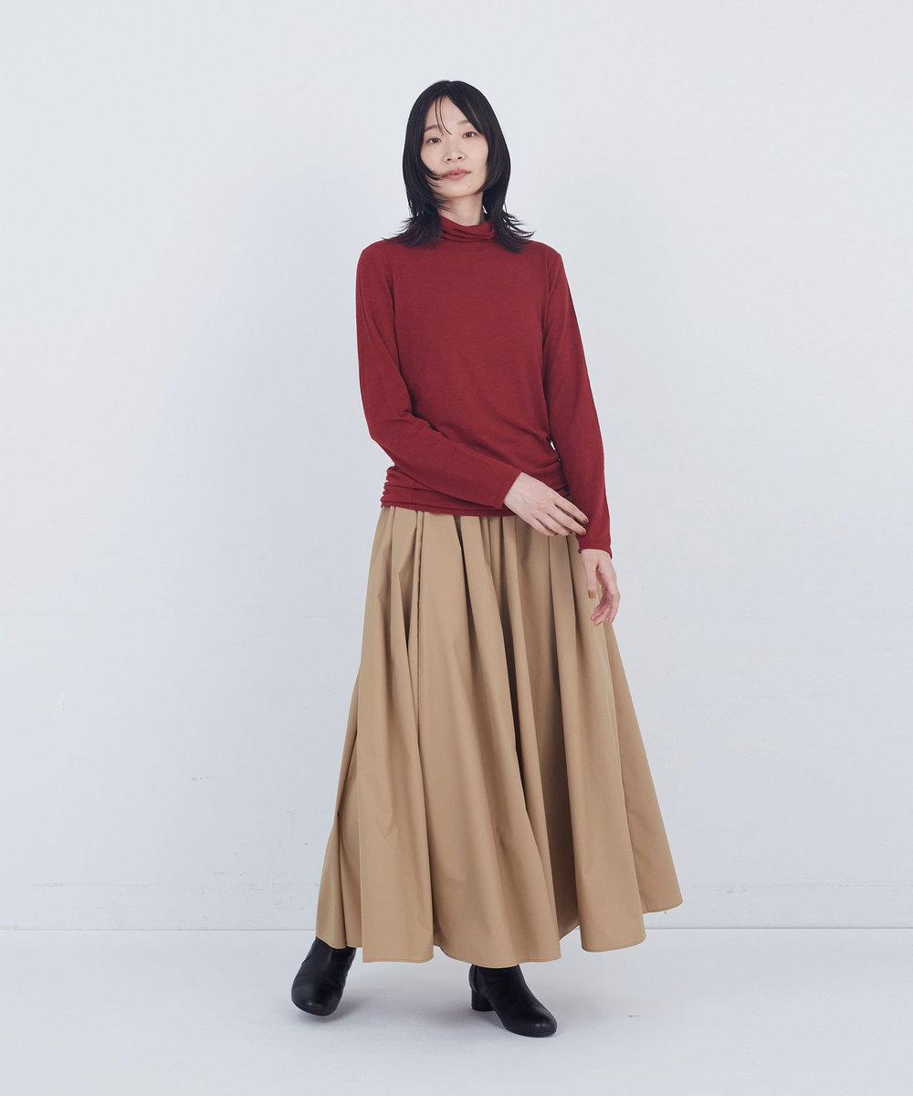 ADIEU TRISTESSE ガーゼベア天竺タートルネックカットソープルオーバー レッド