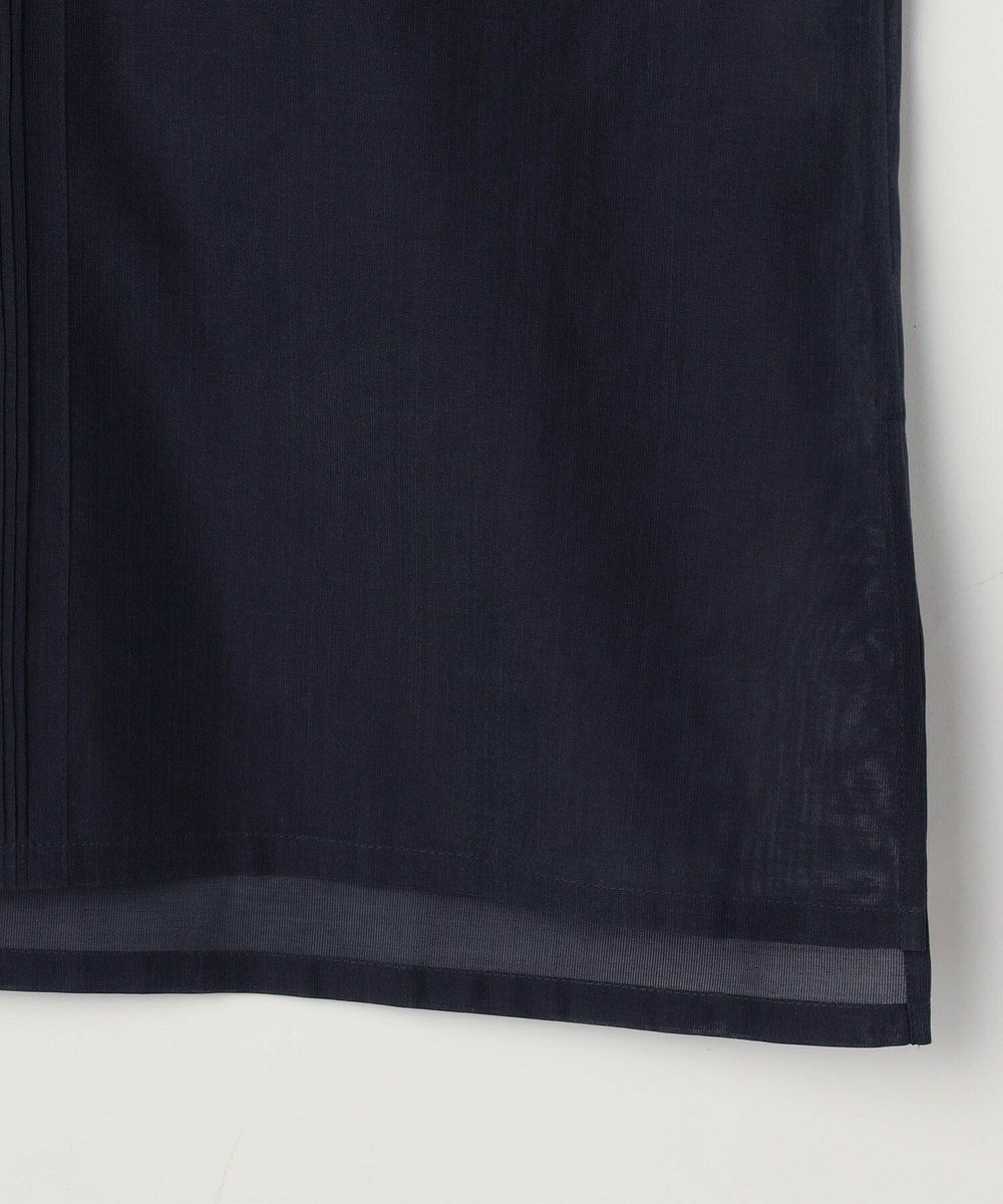L'EQUIPE COUTURIER コットンシルクシャツ ネイビー