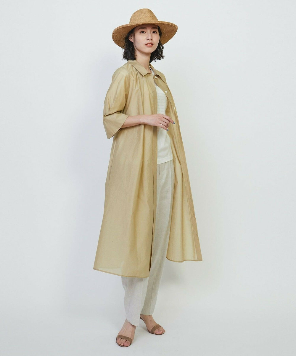L'EQUIPE バイオリネンストレッチパンツ ベージュ