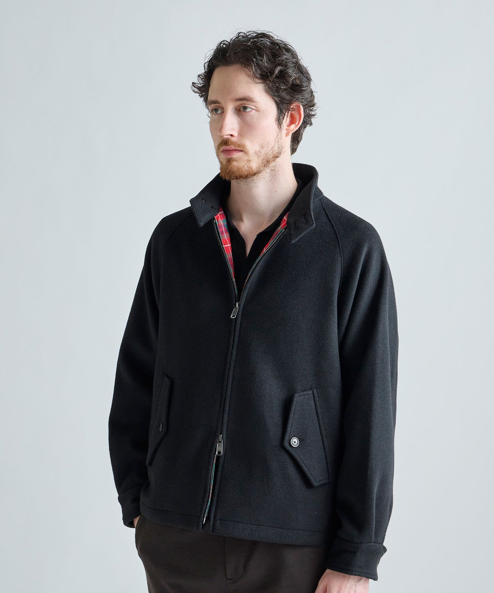 MEN'S BIGI 《別注》BARACUTA ツイルビーバージャージG4ブルゾン ブラック