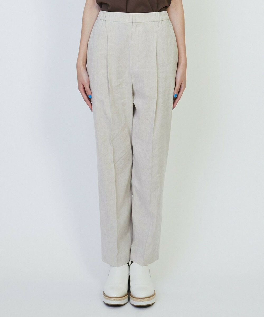 L'EQUIPE バイオリネンストレッチパンツ ベージュ