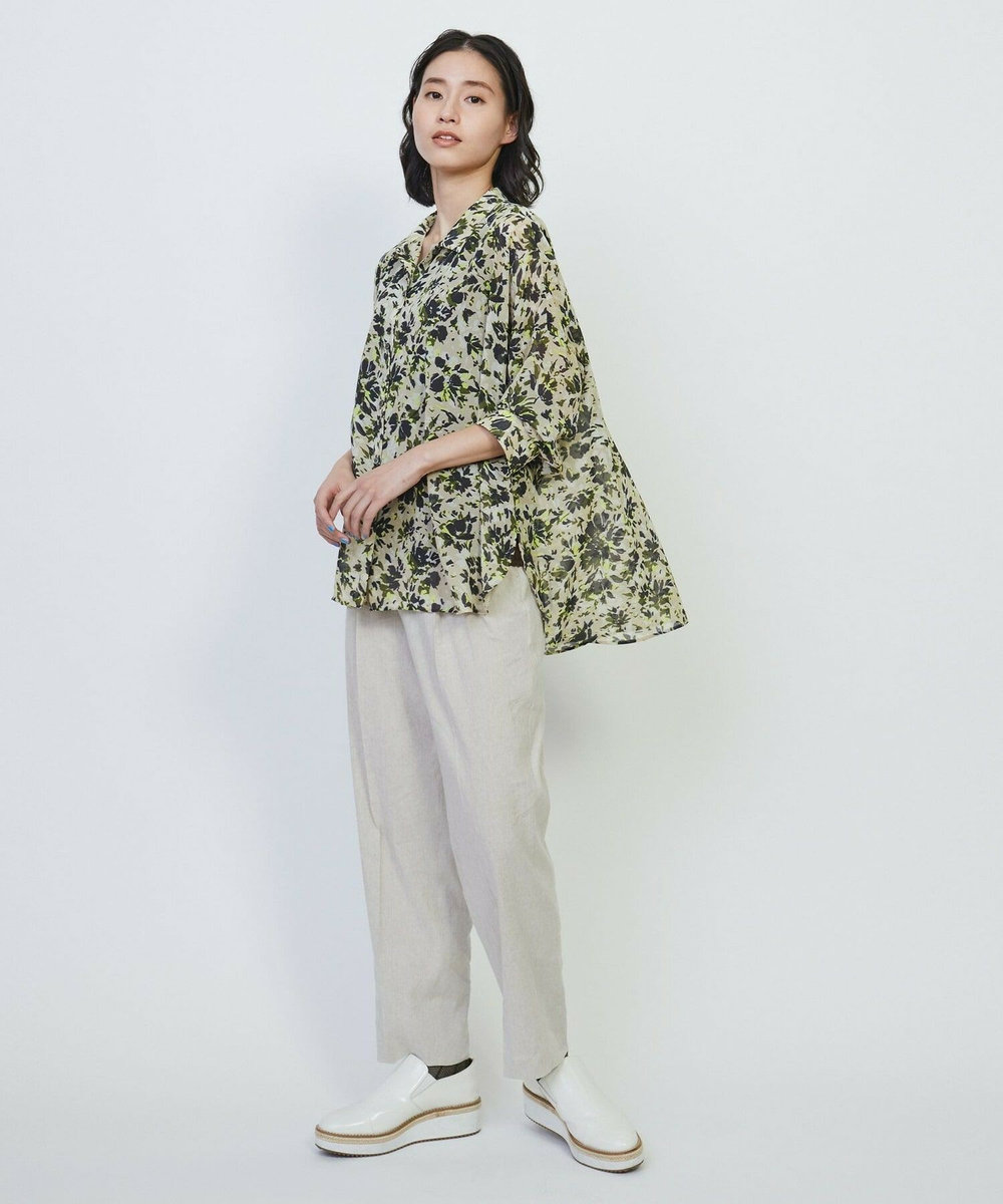 L'EQUIPE バイオリネンストレッチパンツ ベージュ