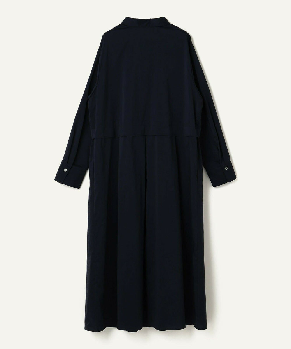 L'EQUIPE Lサイズ（大きいサイズ） 【大きいサイズ】ストレッチタフタシャツワンピース ネイビー