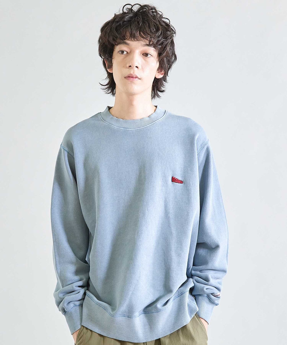 UNION STATION 【Good wear×BARRY McGEE×UNION STATION】ピグメント加工 別注クルーネックスウェット ブルー