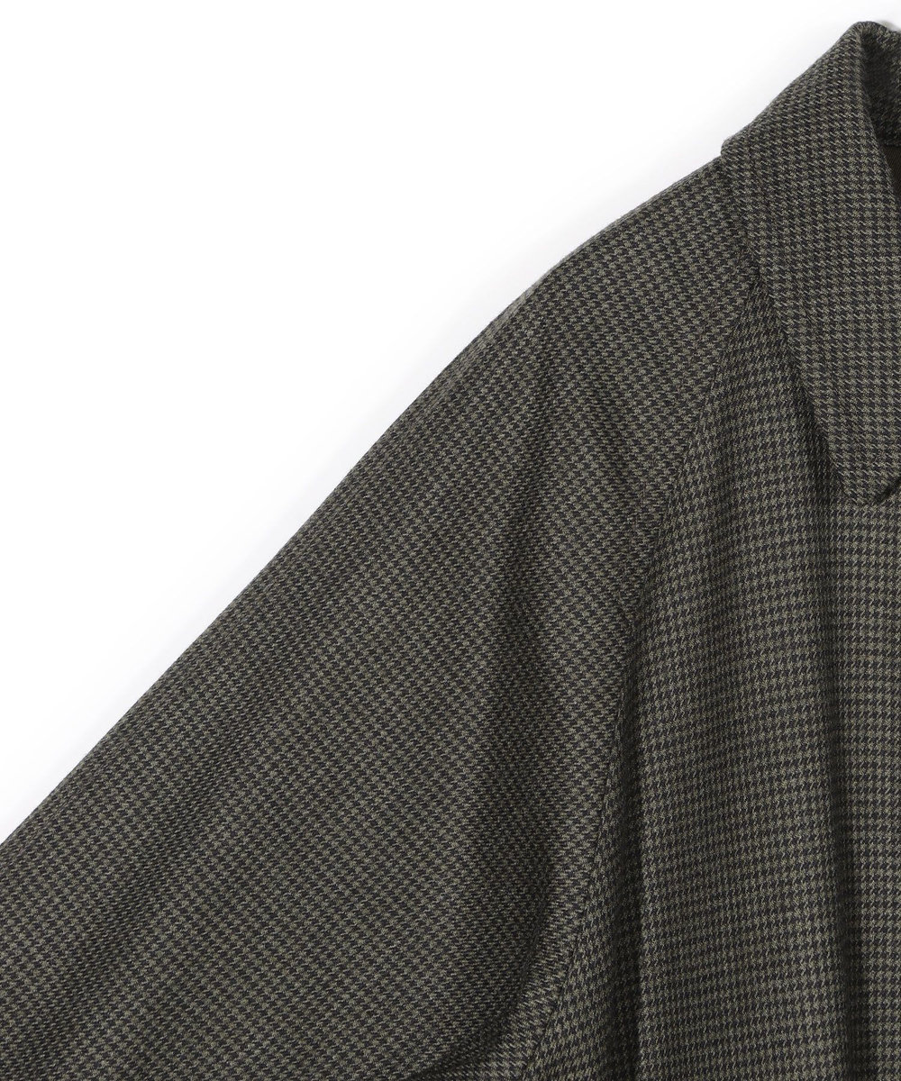 MEN'S BIGI 【50th Anniv . 中田 慎介】 COTTON TWILL x WOOL HOUND'S TOOTH REVERSIBLE COAT ブラウン