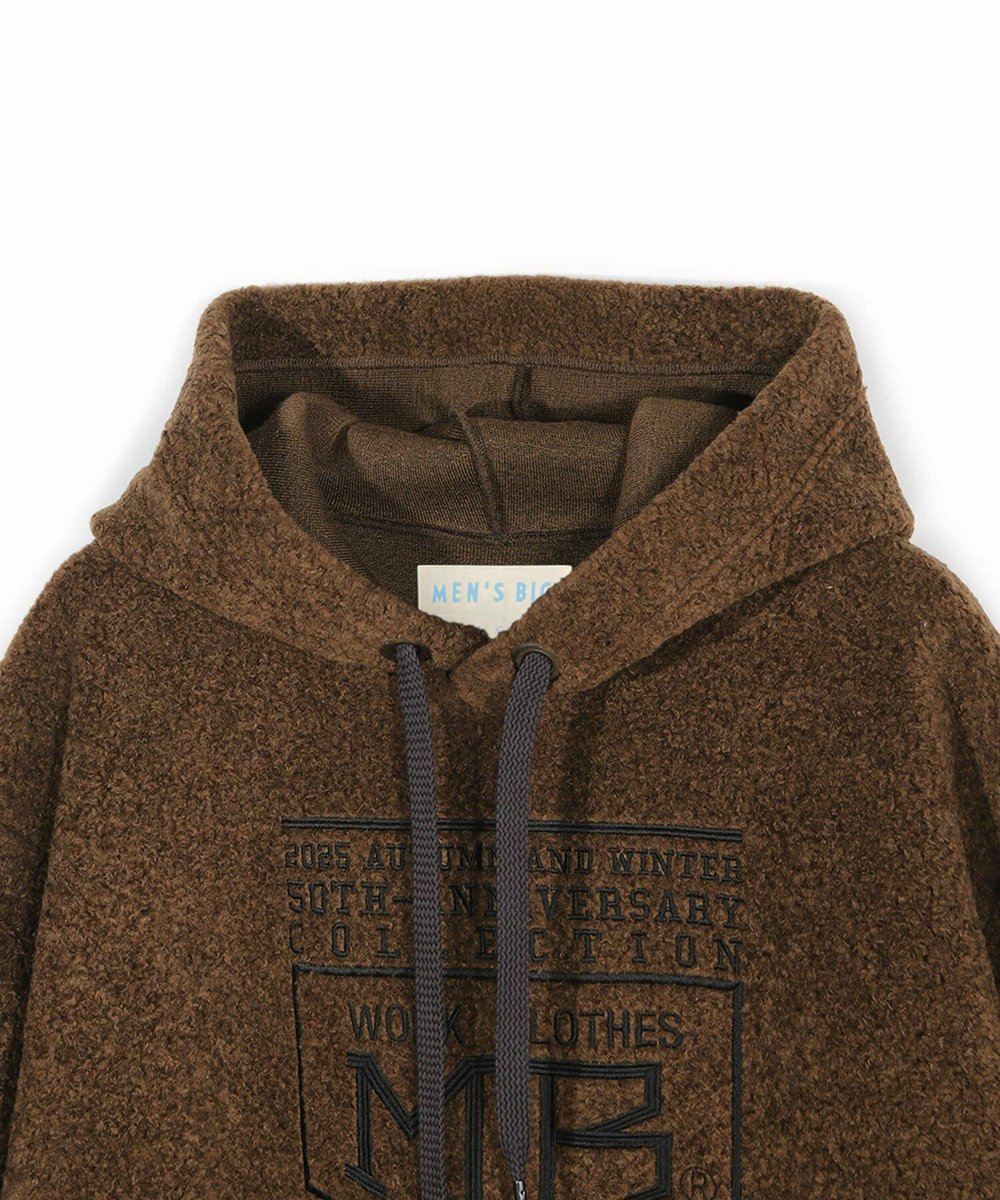 MEN'S BIGI 【50th Anniv . 菊池武夫】WOOL BOA HOODIE ブラウン