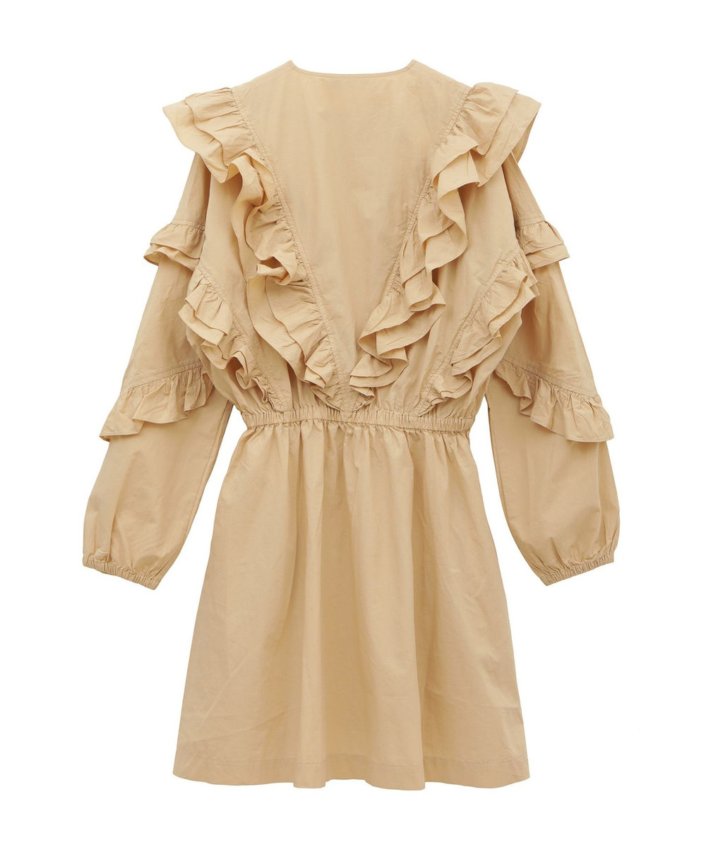 1er Arrondissement ＜ROSEanna (ローズアンナ)＞フリルブラウス ベージュ