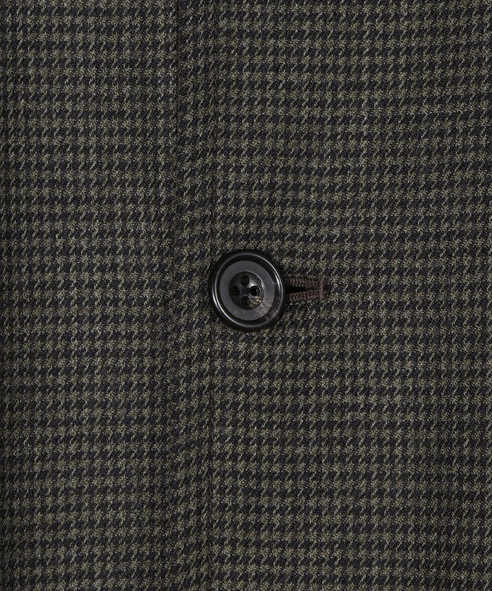 MEN'S BIGI 【50th Anniv . 中田 慎介】 COTTON TWILL x WOOL HOUND'S TOOTH REVERSIBLE COAT ブラウン